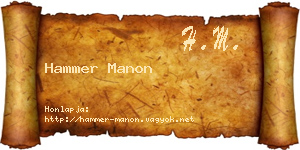 Hammer Manon névjegykártya